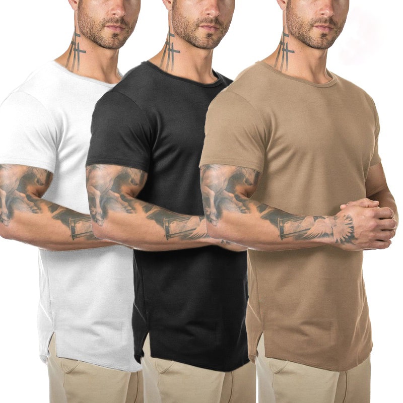 Herren Spandex Muscle T-Shirt Fitnessbekleidung