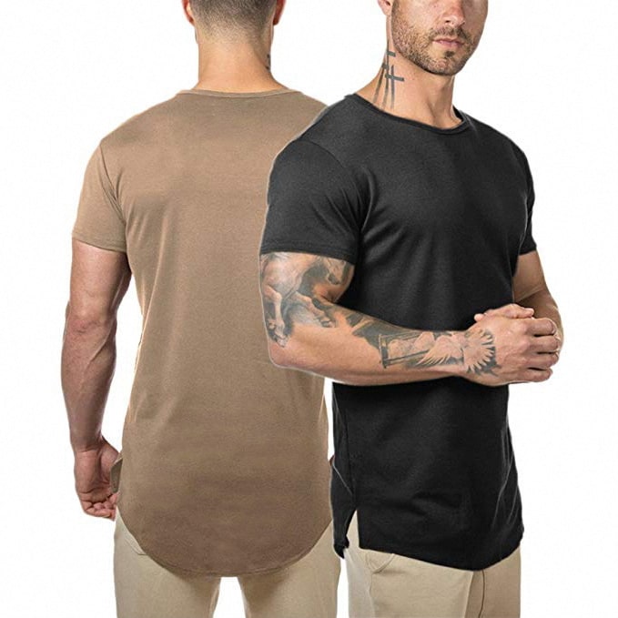 Herren Spandex Muscle T-Shirt Fitnessbekleidung