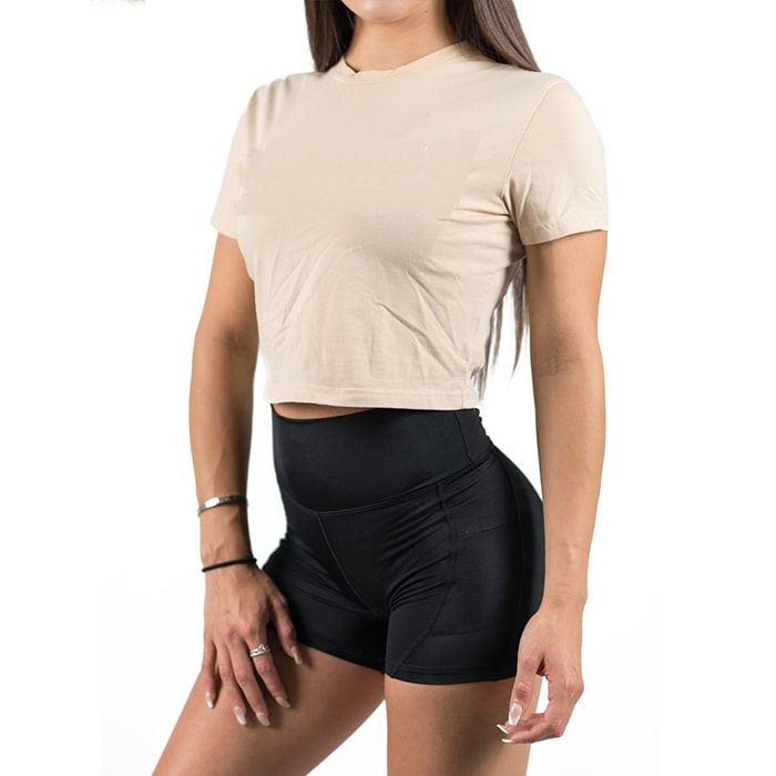 Großhandel Damen Sport Cropped Top T-Shirts